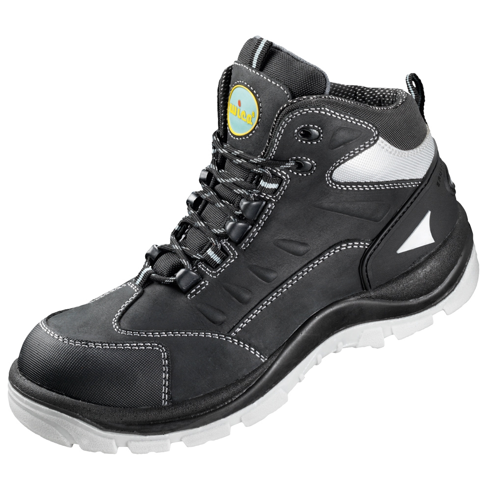 F-S3-WICA-Sicherheitsschnürstiefel, *LICATA*, schwarz/silber abgesetzt