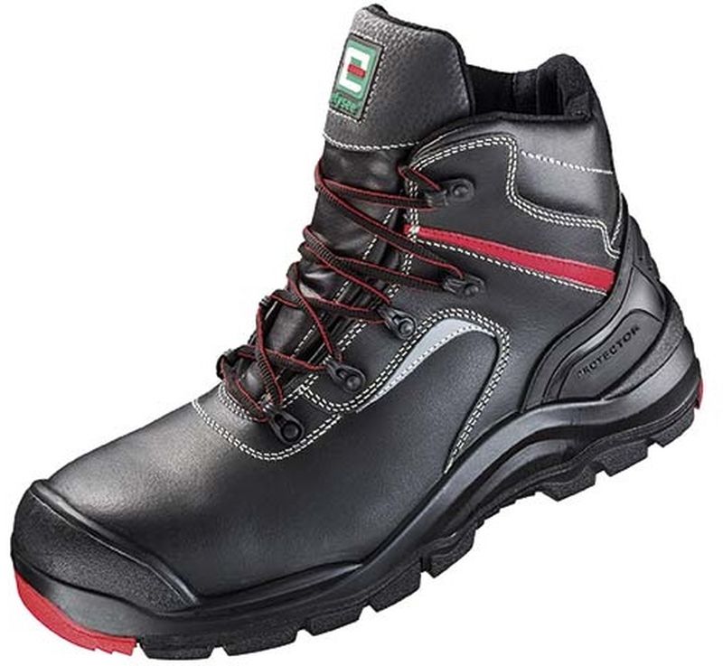 F-ELYSEE-Footwear, S3-Arbeits-Berufs-Sicherheits-Schuhe, Schnrstiefel, *COMO K*, schwarz/rot