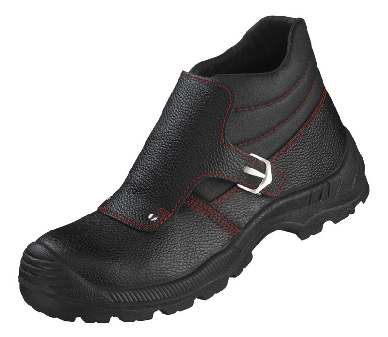 F-S3-BASIC-LINE-Schweißer-Sicherheitsstiefel, *MAGDEBURG ÜK*, schwarz/rot abgesetzt