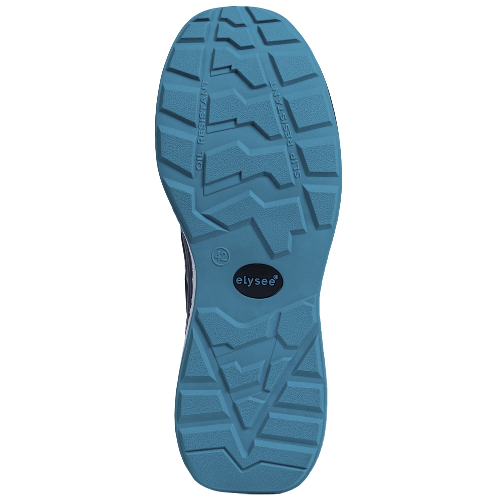 F-*CUSHIONPRO® FLEX II* HALBSCHUHE S1PS-*ELYSEE®* SCHWARZ/ PETROL ABGESETZT EN ISO 20345:2022 + A1:2024 S1PS FO SR SC ESD