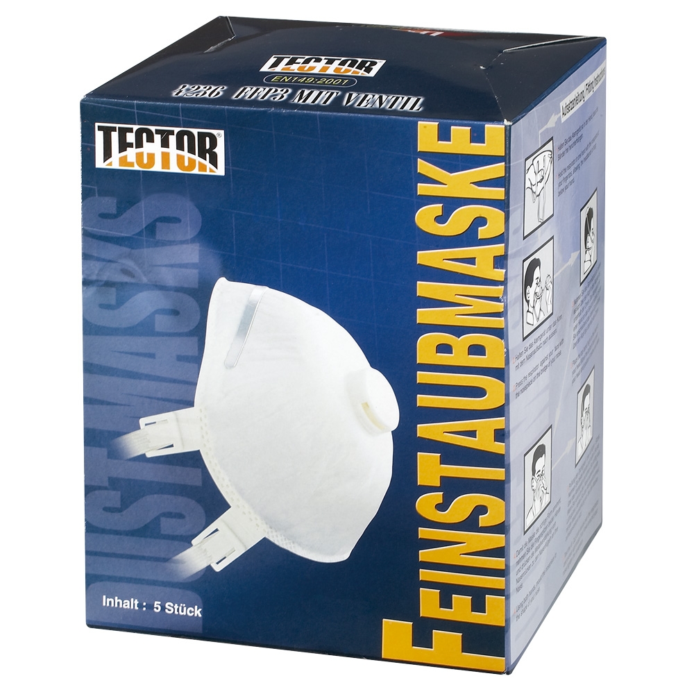 F-TECTOR-Dolomit-Feinstaubmaske, *P3 D*, 5 Stück