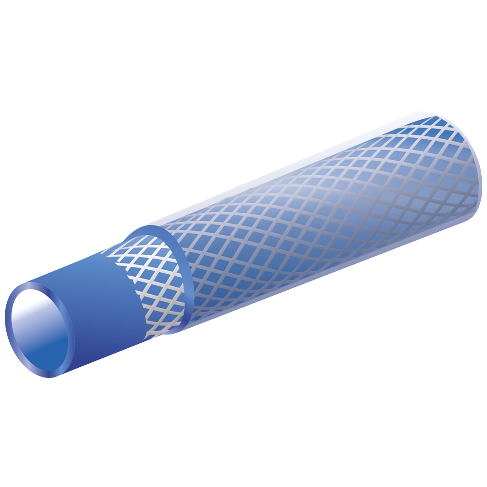 F-Druckluft Schlauch-Garnitur, PVC blau, konfektioniert, 9x3 mm, Rollenlänge 10 m