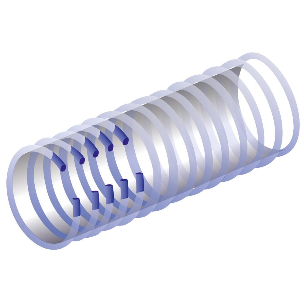 F-Saug- und Druckschlauch, mit Federstahlspirale, 75x6,7 mm, 30 m