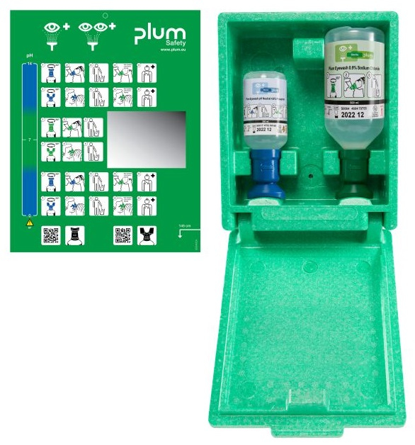 F-PLUM-Kombi-Augensplstation in Wandbox, 280 x 230 x 110 mm