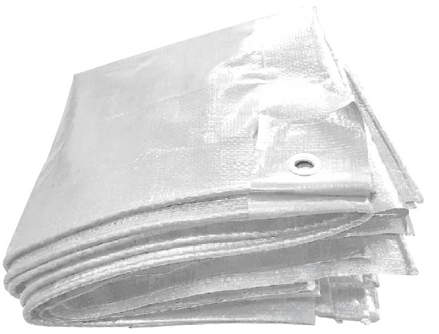 F-Betriebsbedarf, PE-Gewebeplane, mit Aluminium Ösen, 90g/m², weiß