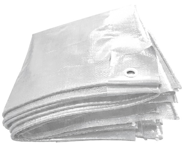 F-PE-Gewebeplane, mit Aluminium Ösen, 90g/m², weiß