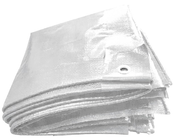F-PE-Gewebeplane, mit Aluminium Ösen, 90g/m², weiß