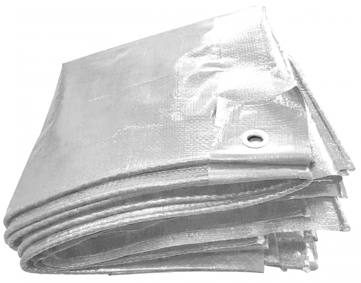 F-PE-Gewebeplane, mit Aluminium Ösen, 180g/m², weiß