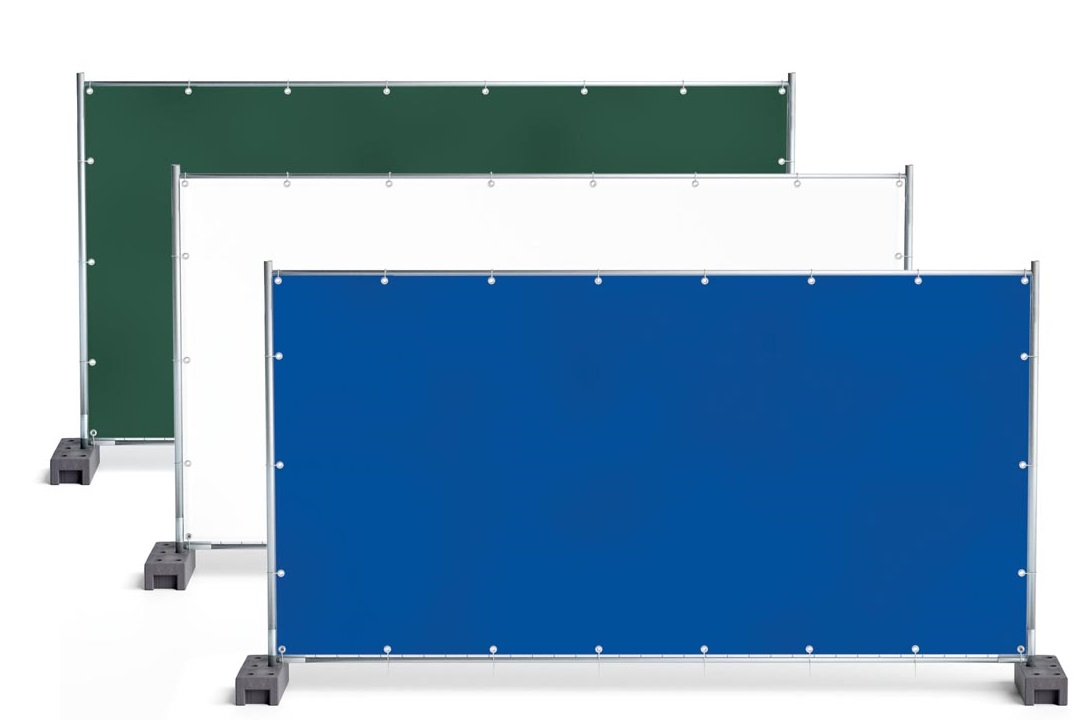 F-PE-Bauzaunplane, mit Aluminium Ösen, 150g/m², grün