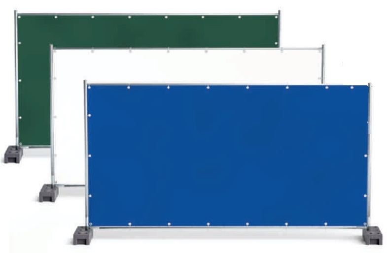 F-PE-Bauzaunplane, mit Aluminium Ösen, 150g/m², weiß