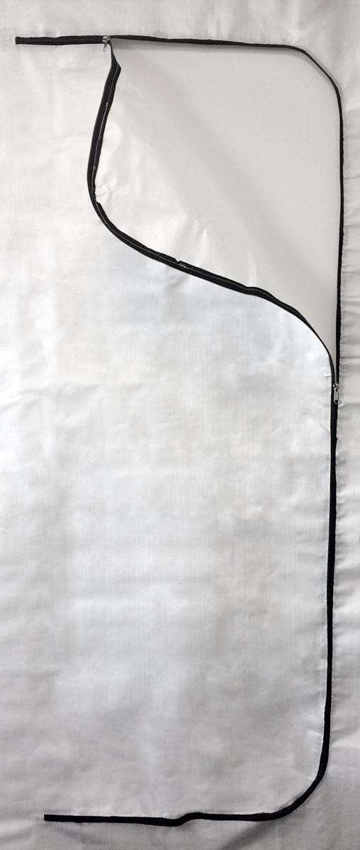 F-PP Reißverschlusstür, C-Form, 100 X 220 cm