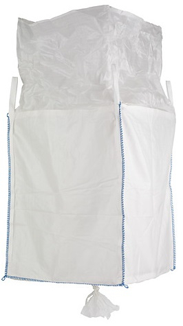 F-Karton Big-Bag, unbeschichtet, mit Schürze und Auslaufstutzen, TRAGKRAFT: 1.000 KG