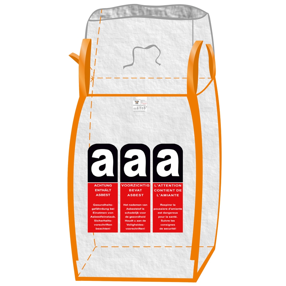 F-Karton Big-Bag, für Asbest, bechichtet, mit Schürze, TRAGKRAFT: 1.000 KG