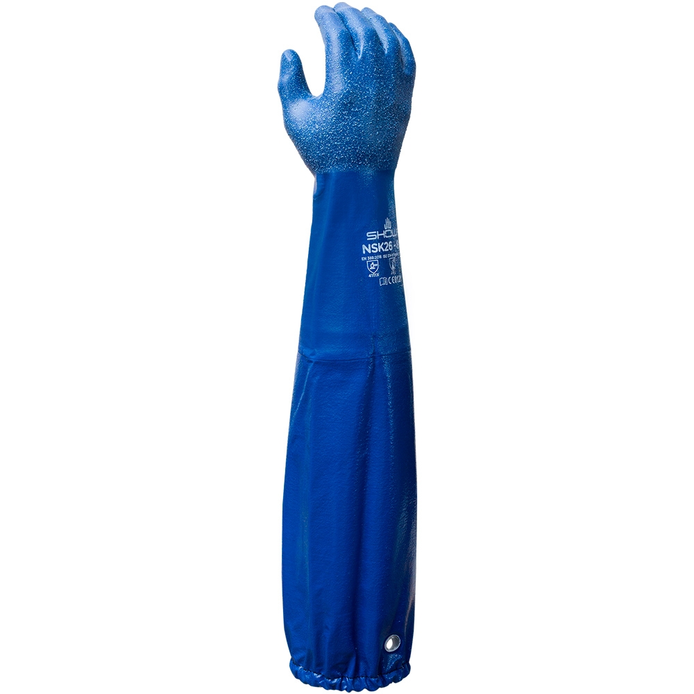 F-*SHOWA NSK 26 EBT* HANDSCHUHE, NITRIL CAT.3, CHEMIKALIENSCHUTZ
