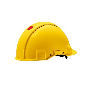 3M-Schutzhelm G30DUY, ABS, mit Schweißleder belüftet, gelb