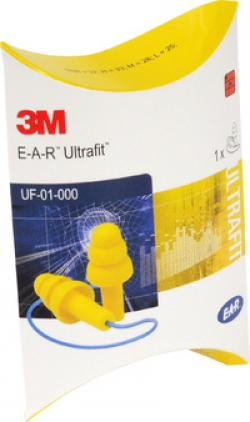 3M-E-A-R Ultrafit Gehörschutzstöpsel, paarweise in Kissenpacks, Pkg. á 50 Paar