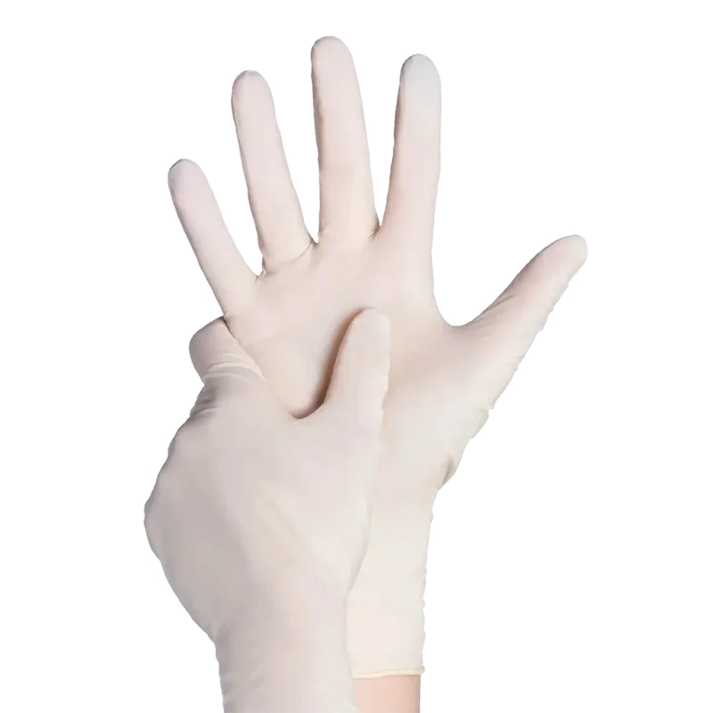 AMPRI-Hand-Schutz, Einweg-Latex-Einmal-Handschuhe, BASIC PLUS gepudert, weiß, Pkg á 100 Stück, VE = 10 Pkg.