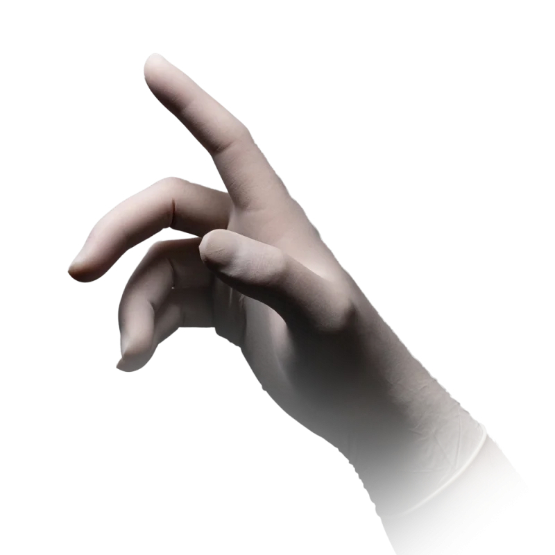 AMPRI-Hand-Schutz, Einweg-Latex-Einmal-Handschuhe, POLYMER PLUS, puderfrei, weiß, Pkg á 100 Stück, VE = 10 Pkg.