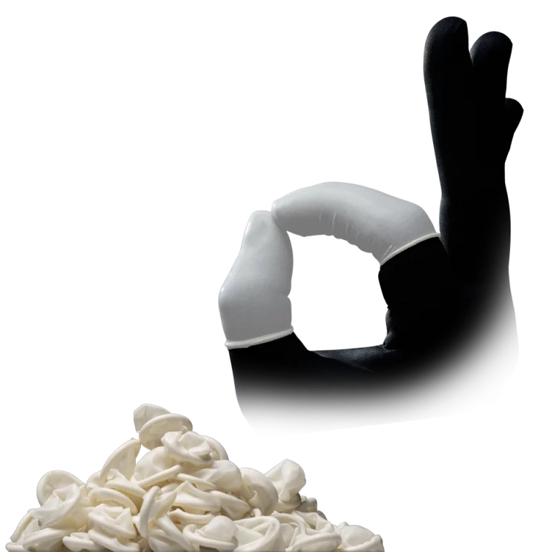AMPRI-Hand-Schutz, Einweg-Latex-Einmal-Fingerlinge, MED COMFORT, puderfrei, transparent, Pkg á 100 Stück, VE = 10 Pkg.