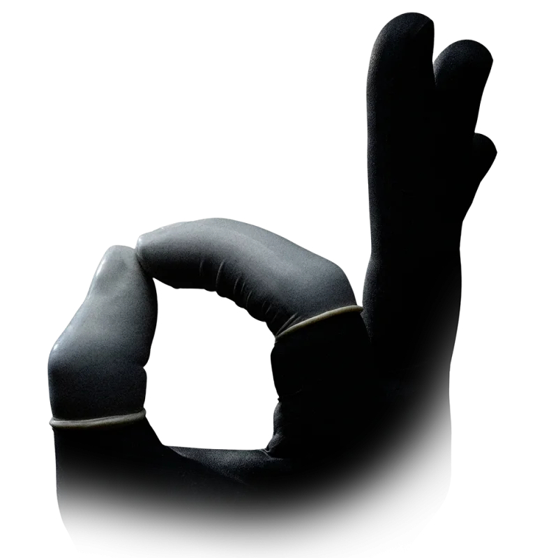 AMPRI-Hand-Schutz, Einweg-Latex-Einmal-Fingerlinge, MED COMFORT, puderfrei, transparent, Pkg á 100 Stück, VE = 10 Pkg.