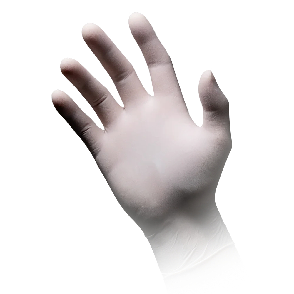 AMPRI-Med-Comfort Premium Grip, Einmal-Latex-Einweghandschuhe, weiß, ungepudert, VE= 10 Boxen á 100 Stück