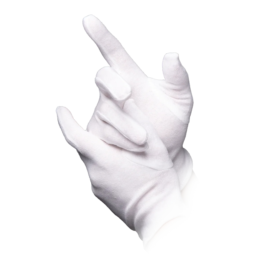 AMPRI-Workwear, Trikot-Unterzieh-Arbeits-Handschuhe, ECO PLUS, geschichtelt, hochwertige Qualität, VE = Pkg. á 12 Paar, weiß