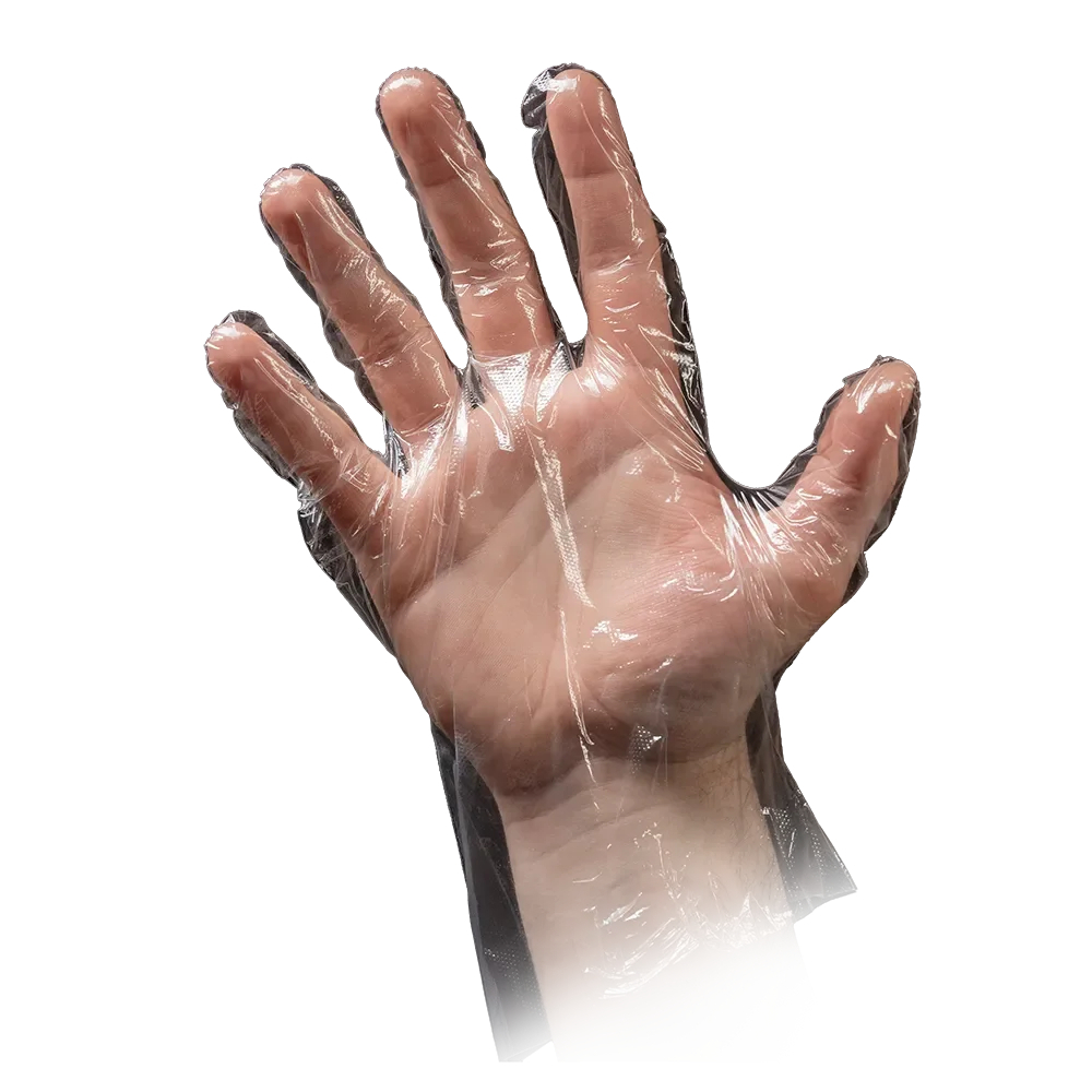AMPRI-Hand-Schutz, Einweg-PE-Einmal-Handschuhe, MED COMFORT, transparent, Pkg á 100 Stück, VE = 100 Pkg.