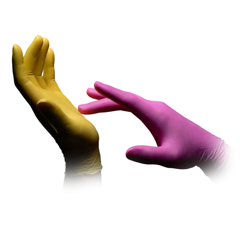AMPRI-Hand-Schutz, Nitril-Einmal-Einweg-Handschuhe, Style tutti frutti by Med-Comfort, ungepudert, VE= 10 Boxen á 96 Stück