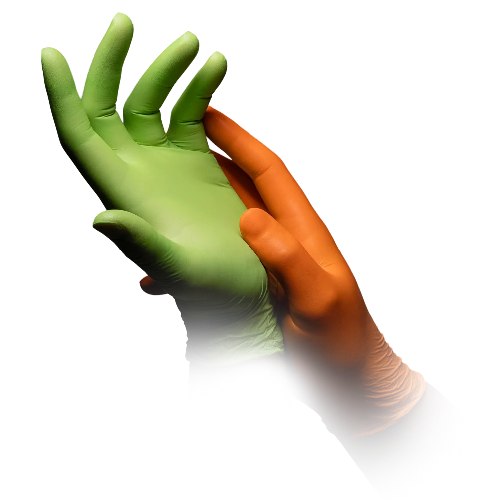 AMPRI-Hand-Schutz, Nitril-Einmal-Einweg-Handschuhe, Style tutti frutti by Med-Comfort, ungepudert, VE= 10 Boxen á 96 Stück