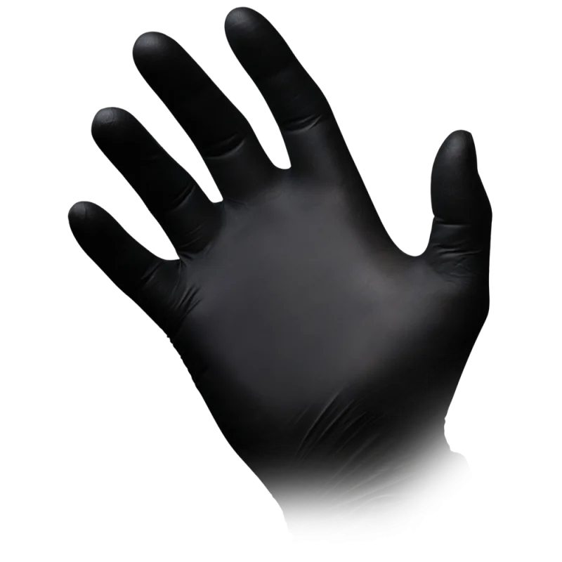 AMPRI-Hand-Schutz, Einweg-Nitril-Einmal-Handschuhe, STYLE BLACK, ungepudert, schwarz,  Pkg  100 Stck, VE = 10 Pkg.