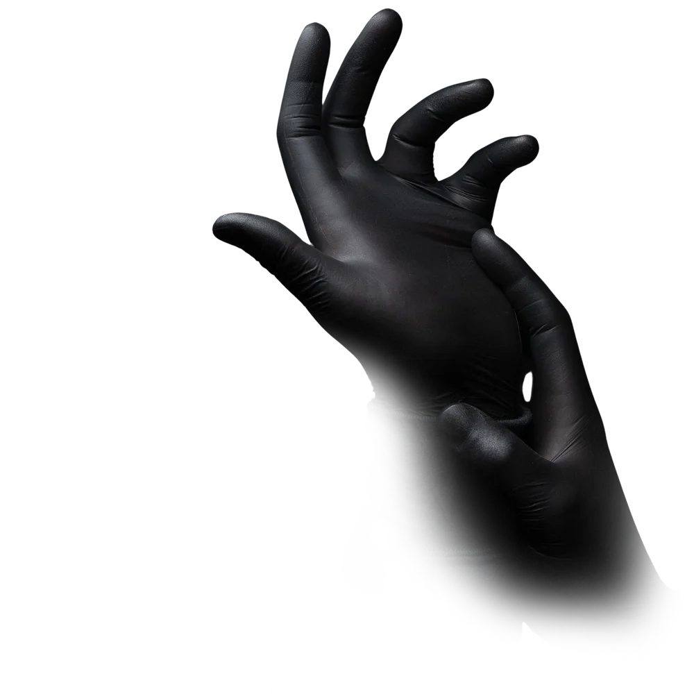 AMPRI-Hand-Schutz, Einweg-Nitril-Einmal-Handschuhe, STYLE BLACK, ungepudert, schwarz, Pkg á 100 Stück, VE = 10 Pkg.