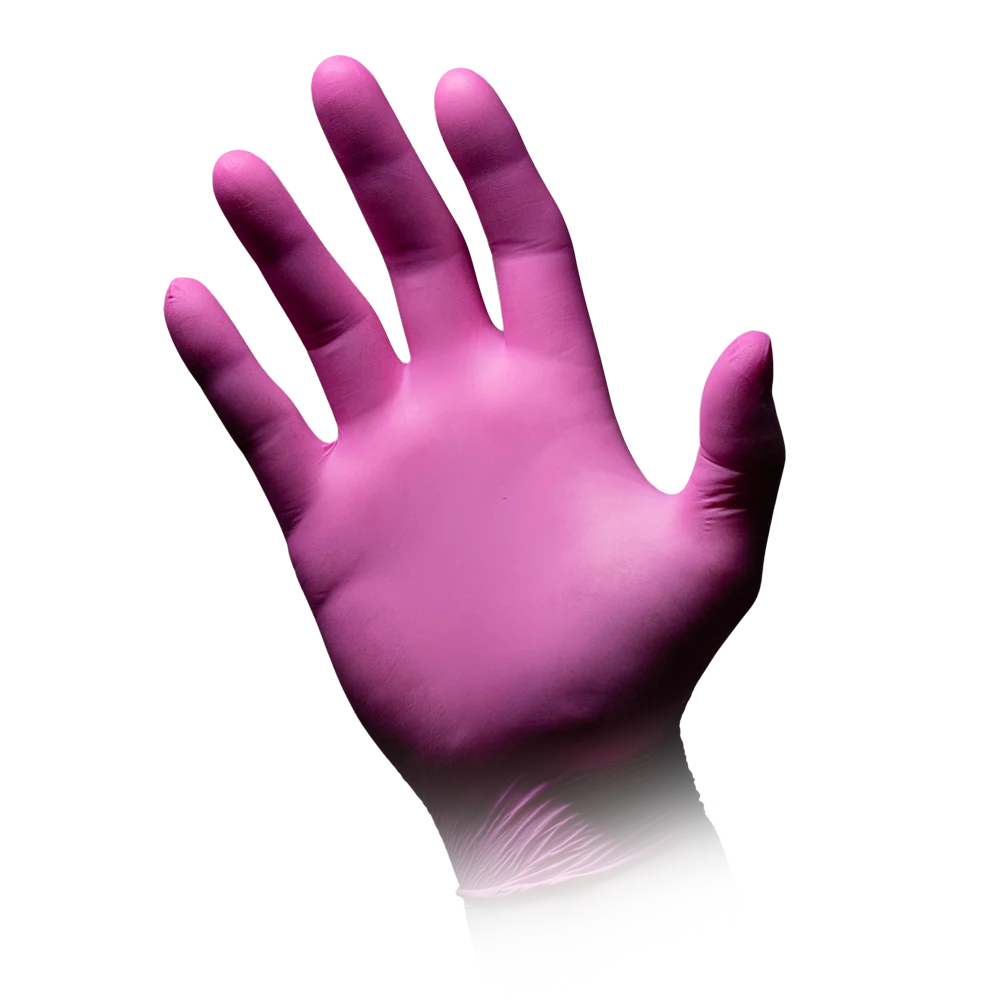 AMPRI-Hand-Schutz, Einweg-Nitril-Einmal-Handschuhe, STYLE BERRY, puderfrei, magenta, VE = 100 Stk.