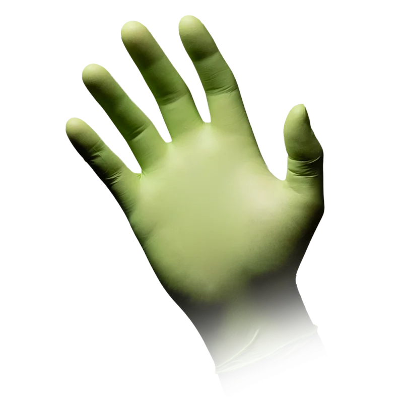 AMPRI-Hand-Schutz, Einweg-Nitril-Einmal-Handschuhe, STYLE APPLE, puderfrei, apfelgrün, Pkg á 100 Stück, VE = 10 Pkg.