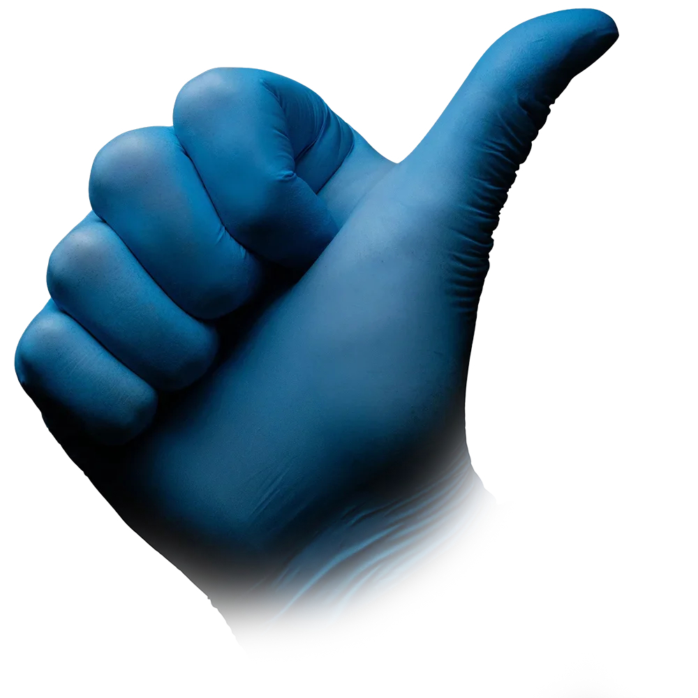 AMPRI-Hand-Schutz, Einweg-Nitril-Einmal-Handschuhe, BLUE ECO PLUS, puderfrei, blau, Pkg á 100 Stück, VE = 1 Pkg.