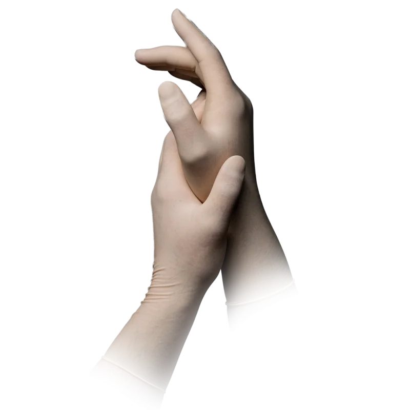 AMPRI-Hand-Schutz, Einweg-Latex-Einmal-Handschuhe, MED COMFORT 300, puderfrei, weiß, Pkg á 100 Stück, VE = 10 Pkg.