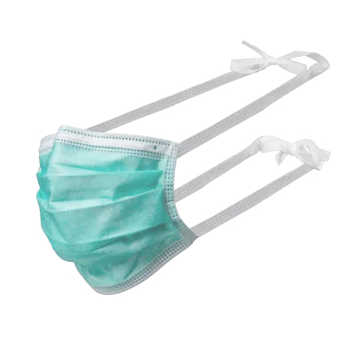 AMPRI-Basic-Plus Vlies-Mundschutz zum Binden, grün
