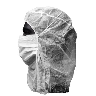 AMPRI-Einweg-Astronauten-Hauben, Einmalhauben, MED COMFORT, 2-lagig, mit Mundschutz, weiß, VE = 10 Pkg. á 100 Stück