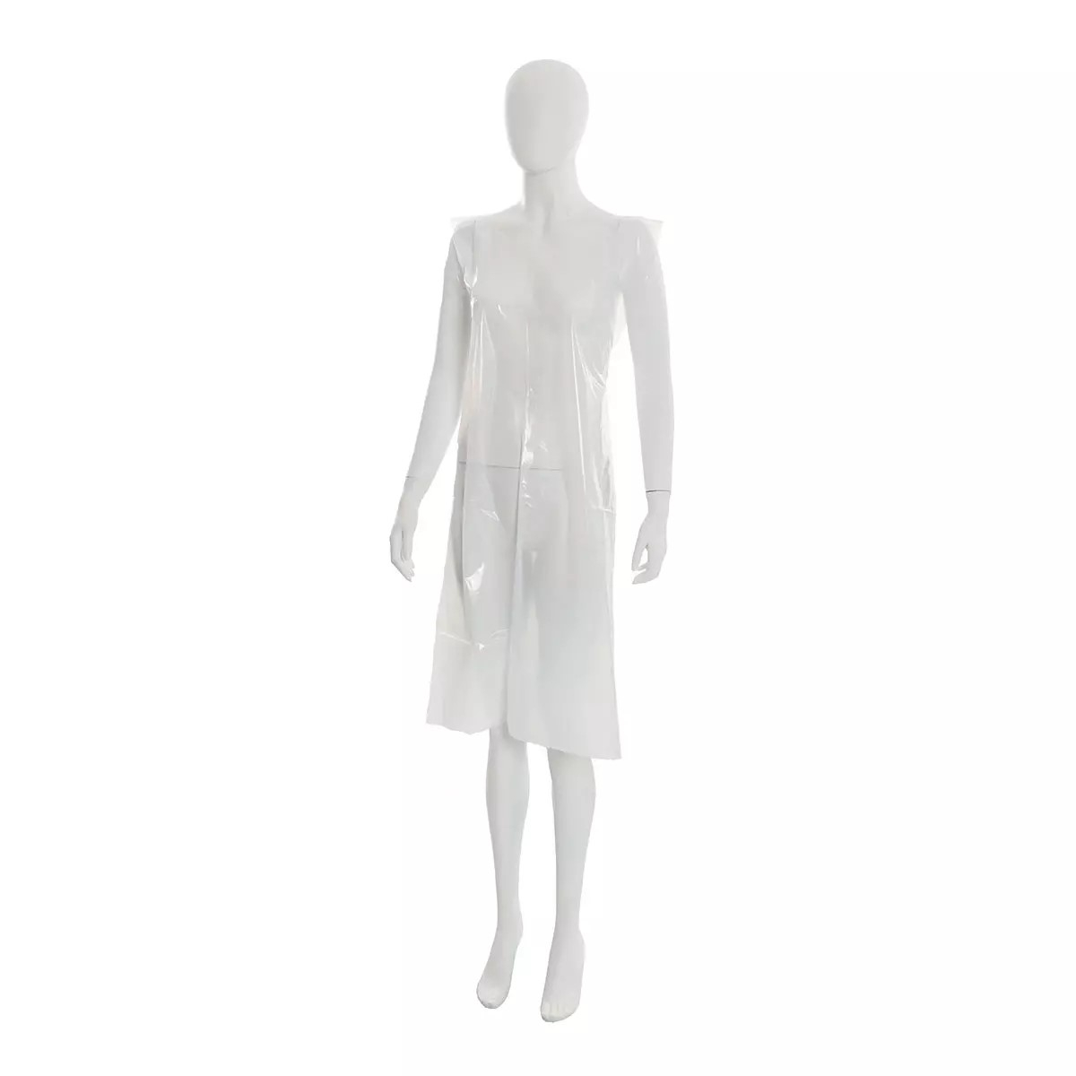 AMPRI-Einweg-PE-Schürzen, Einmalschürzen, medium, MED COMFORT, geblockt, 80 x 140 cm, weiß, VE = 10 Pkg. á 50 Stück