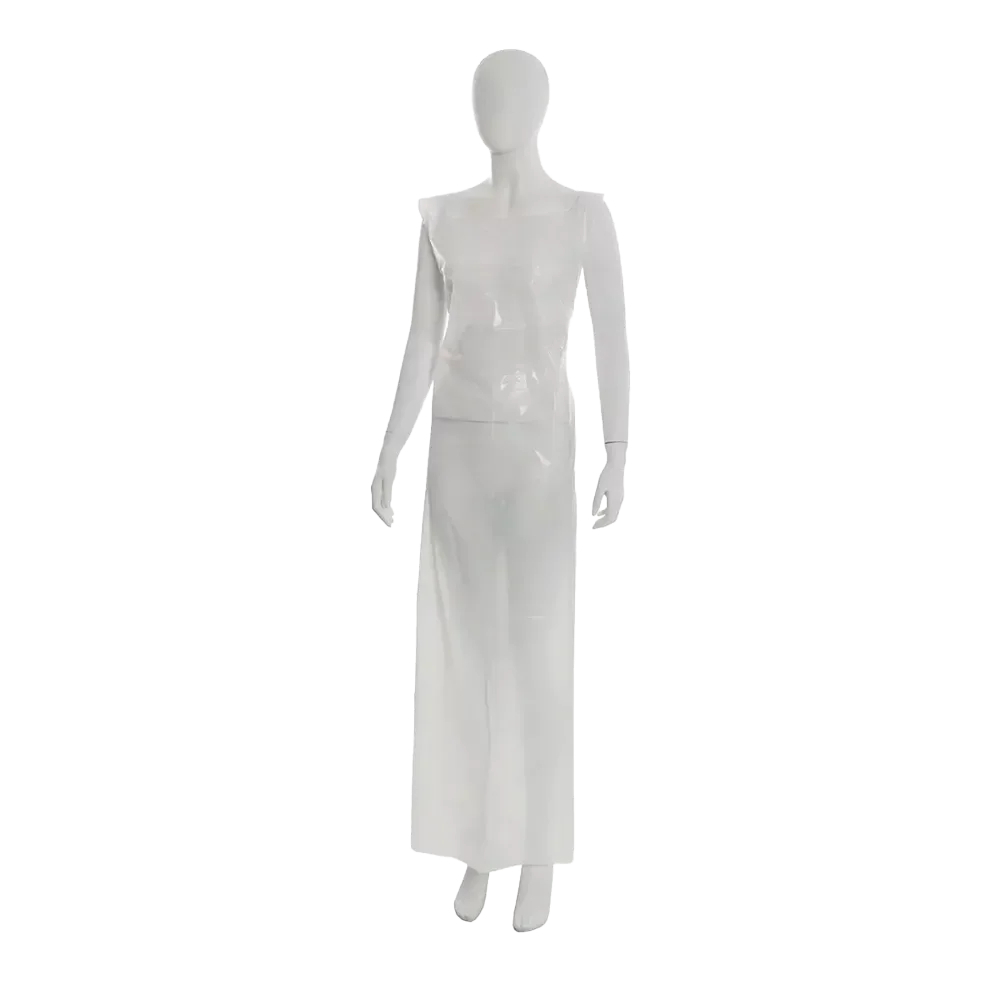 AMPRI-Med-Comort-Einwegschürzen,weiß, glatte Oberfläche, 75 x 120cm, Polyethylen, VE= 10 Boxen á 50 Stück