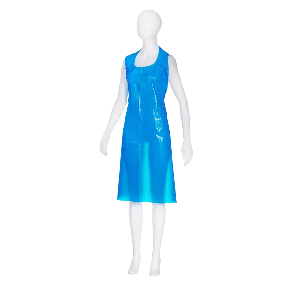 AMPRI-Einweg-PE-Schürzen, Einmalschürzen, heavy, MED COMFORT, 75 x 140 cm, blau, VE = 10 Pkg. á 50 Stück