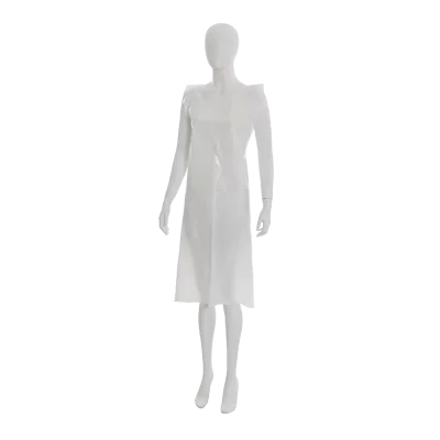 AMPRI-Einweg-PE-Schürzen, Einmalschürzen, heavy, MED COMFORT, glatte Oberfläche, 75 x 120 cm, weiß, VE = 10 Pkg. á 50 Stück