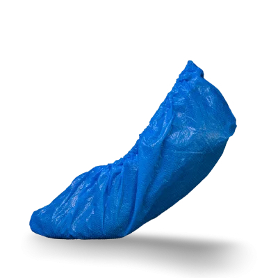 AMPRI-Einweg-VPE-Überschuhe, Einmal-Schuhe, MED COMFORT, Ultra Stark, mit Gummizug, 15 x 42 cm, blau, VE = 20 Pkg. á 50 Stück