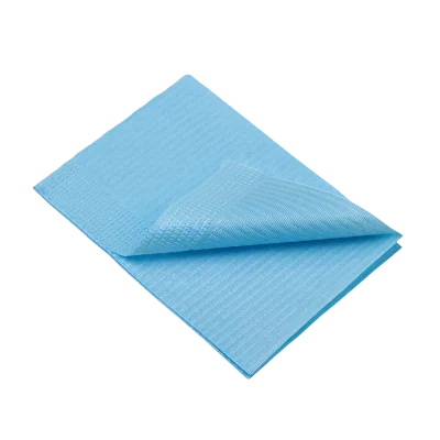 AMPRI-Hygiene, Einweg-Patientenservietten, 33 x 45 cm, Tissue/PE, VE = 500 Stück, hellblau