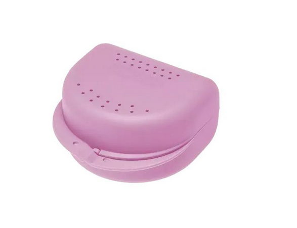 AMPRI-Zahnspangenbox für Erwachsene, rosa