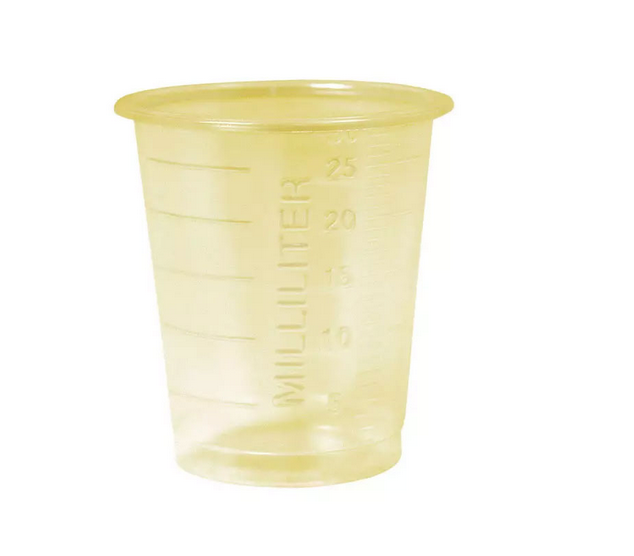 AMPRI-MED-COMFORT ECO Einmal Medizinbecher 30 ml, graduiert, , gelb