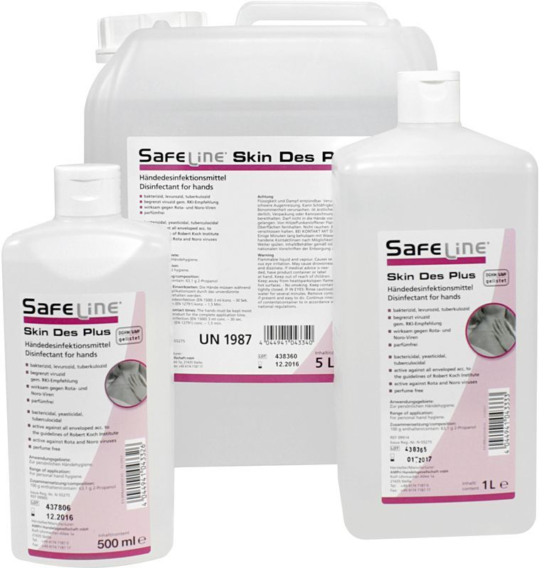 AMPRI-Hndedesinfektion, Safeline, Skin Des, 1 Liter, VE = 12 Flaschen