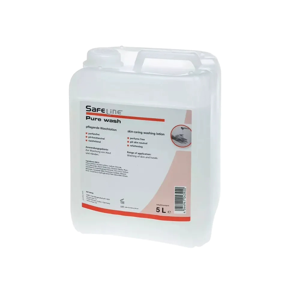 AMPRI-Waschlotion, Safeline, Pure Wash, 5 Liter, parfümfrei, VE = 1 Kanister