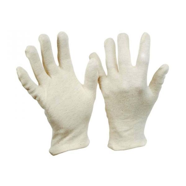 LP-Workwear, Baumwoll-Trikot-Arbeits-Handschuhe, Herren, schwere Ausfhrung, rohwei, VE = 12 Paar