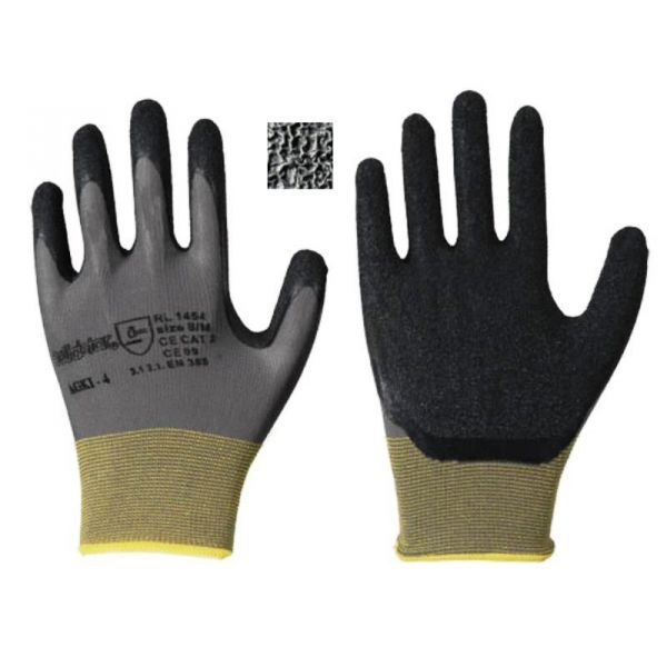 LP-Workwear, SOLIDSTAR, Nylon-Feinstrick-Arbeits-Handschuhe, Latexbeschichtung, schwarz, VE = 12 Paar