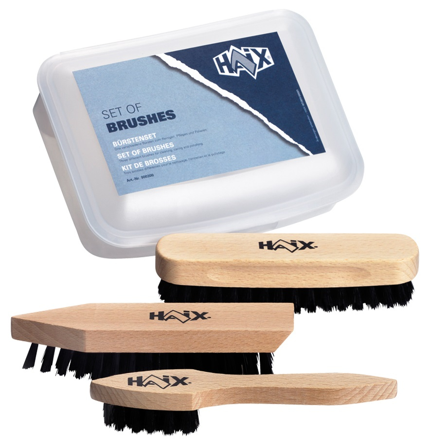 HAIX-Footwear,-Bürsten-Set, 900300, drei Bürsten zum reinigen und pflegen